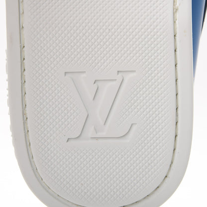 Louis Vuitton Mat Calfskin Rubber America's Cup Marine Boat Shoe 8 Pacific Blue 6 of 10