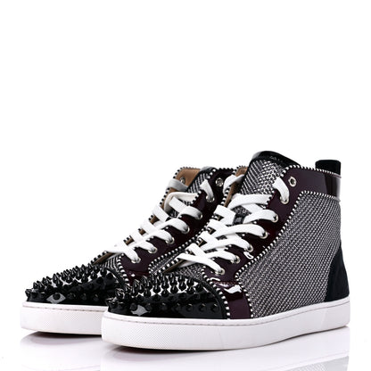 Christian Louboutin Lame Lou Spikes Flat Sneakers 45 Antic Silver 3 of 12