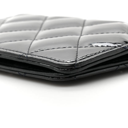 Chanel Patent Quilted Card Holder Wallet Black 10 of 11