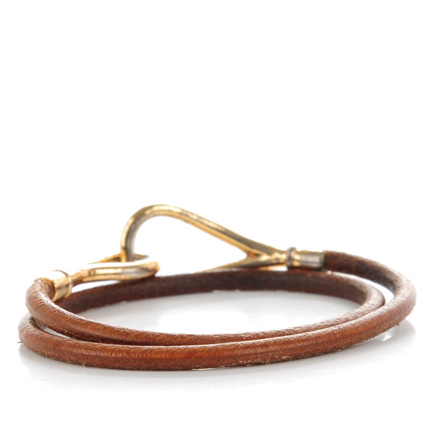 Natural Bridle Jumbo Double Tour Bracelet Bouton