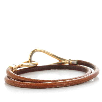 Hermes Natural Bridle Jumbo Double Tour Bracelet Bouton 4 of 4