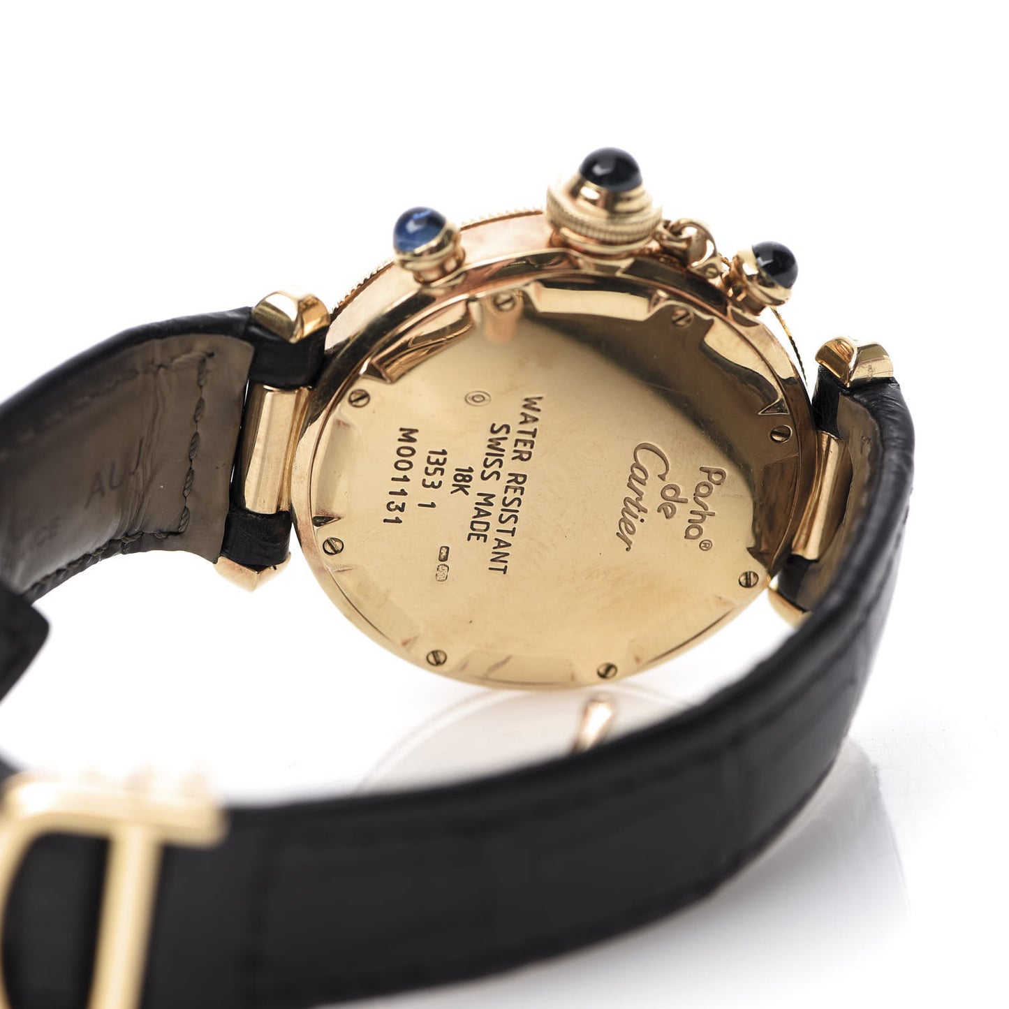 18K Yellow Gold Alligator 35mm Pasha C Chronograph Quartz Watch