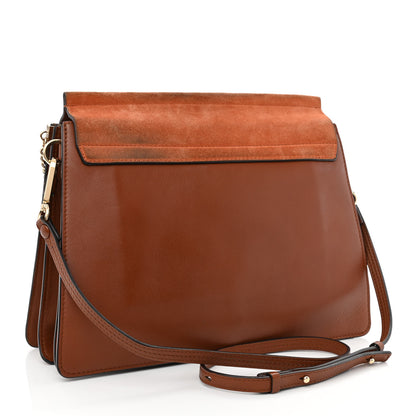 Chloe Suede Calfskin Medium Faye Shoulder Bag Tobacco 3 of 12
