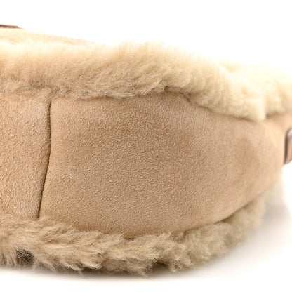 Miu Miu Suede Shearling Mini Wander Hobo Sabbia 9 of 9