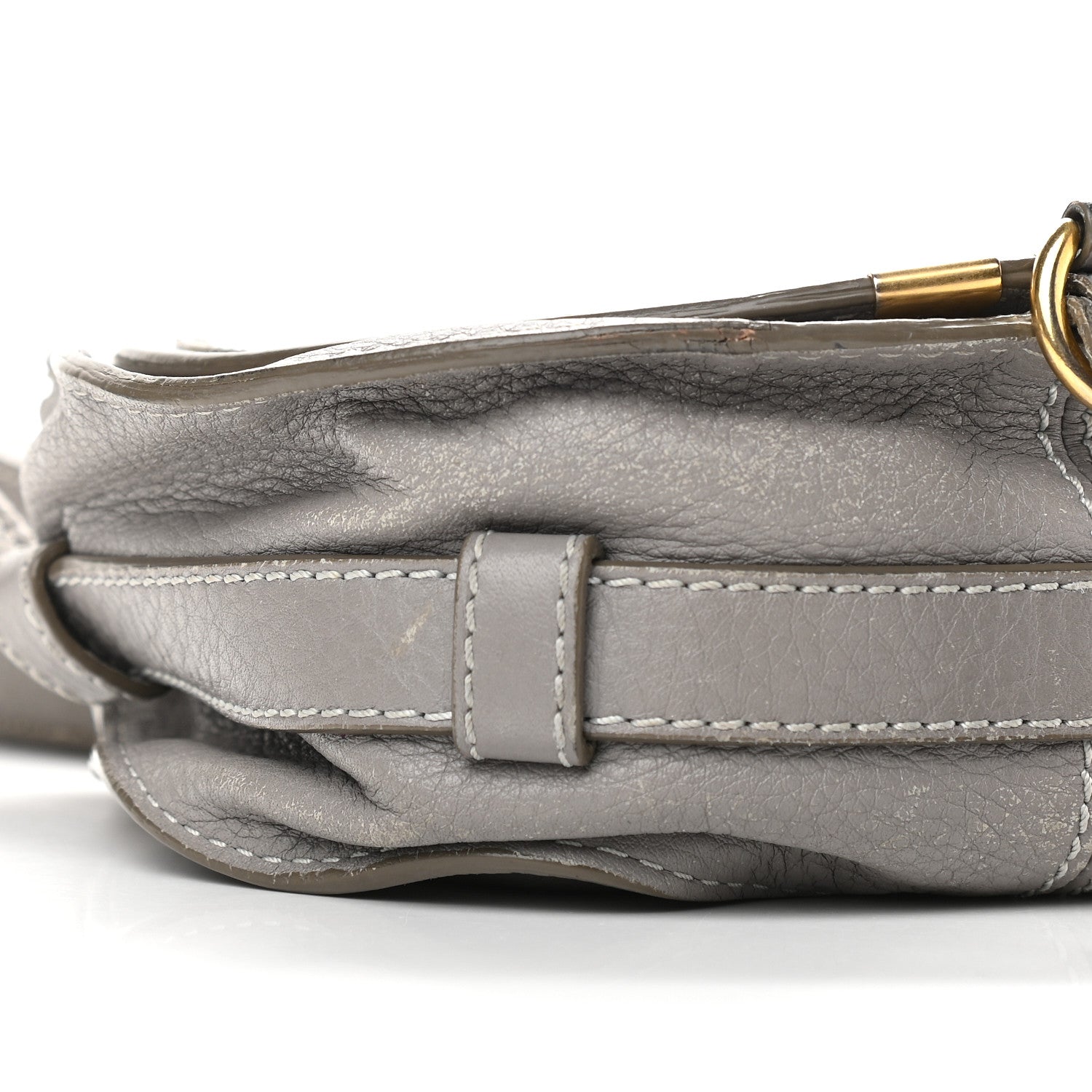 Chloe Calfskin Mini Marcie Round Crossbody Bag Cashmere Grey 7 of 11