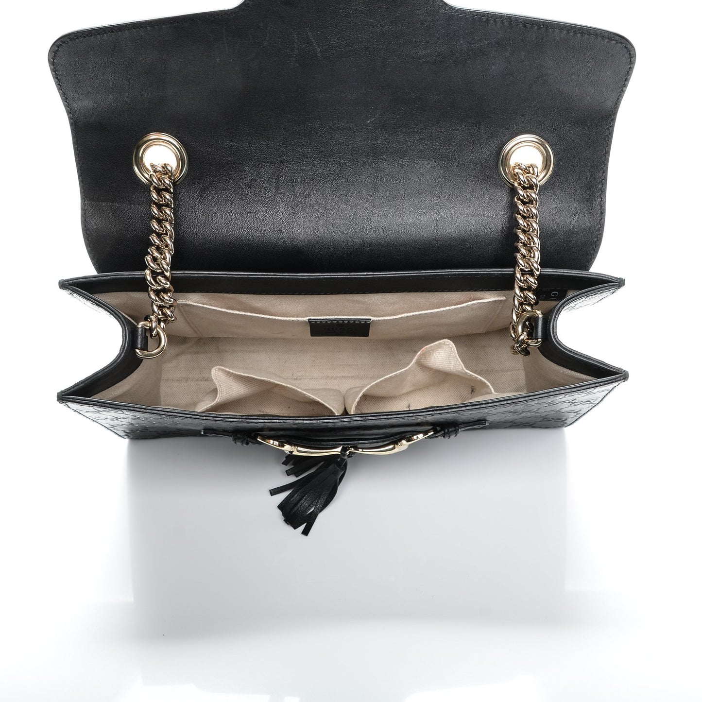 Guccissima Medium Emily Chain Shoulder Bag Black