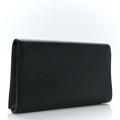 Saint Laurent Calfskin Monogram Large Belle De Jour Clutch Black 4 of 9
