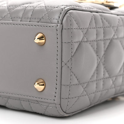 Christian Dior Lambskin Cannage Small My ABCDior Lady Dior Grey 10 of 11