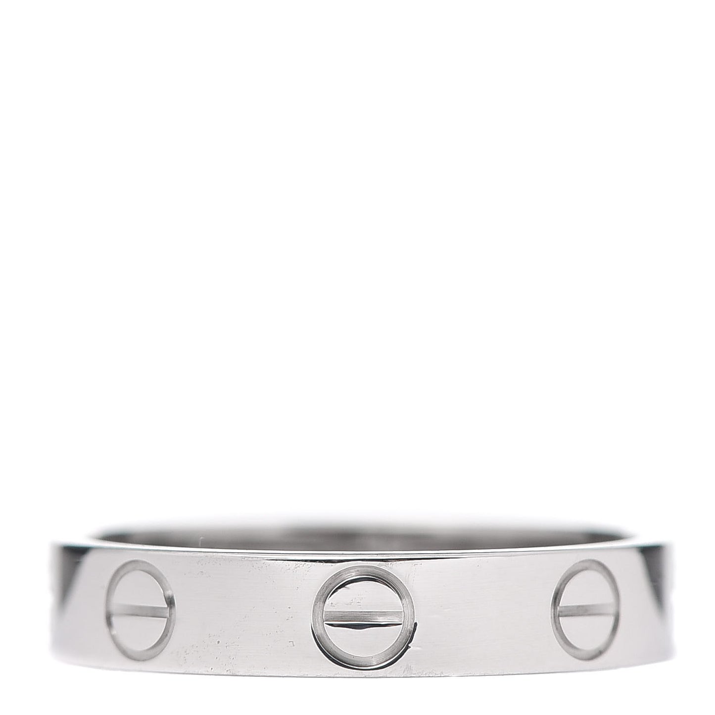 18K White Gold 3.5mm LOVE Wedding Band Ring 50 5.25