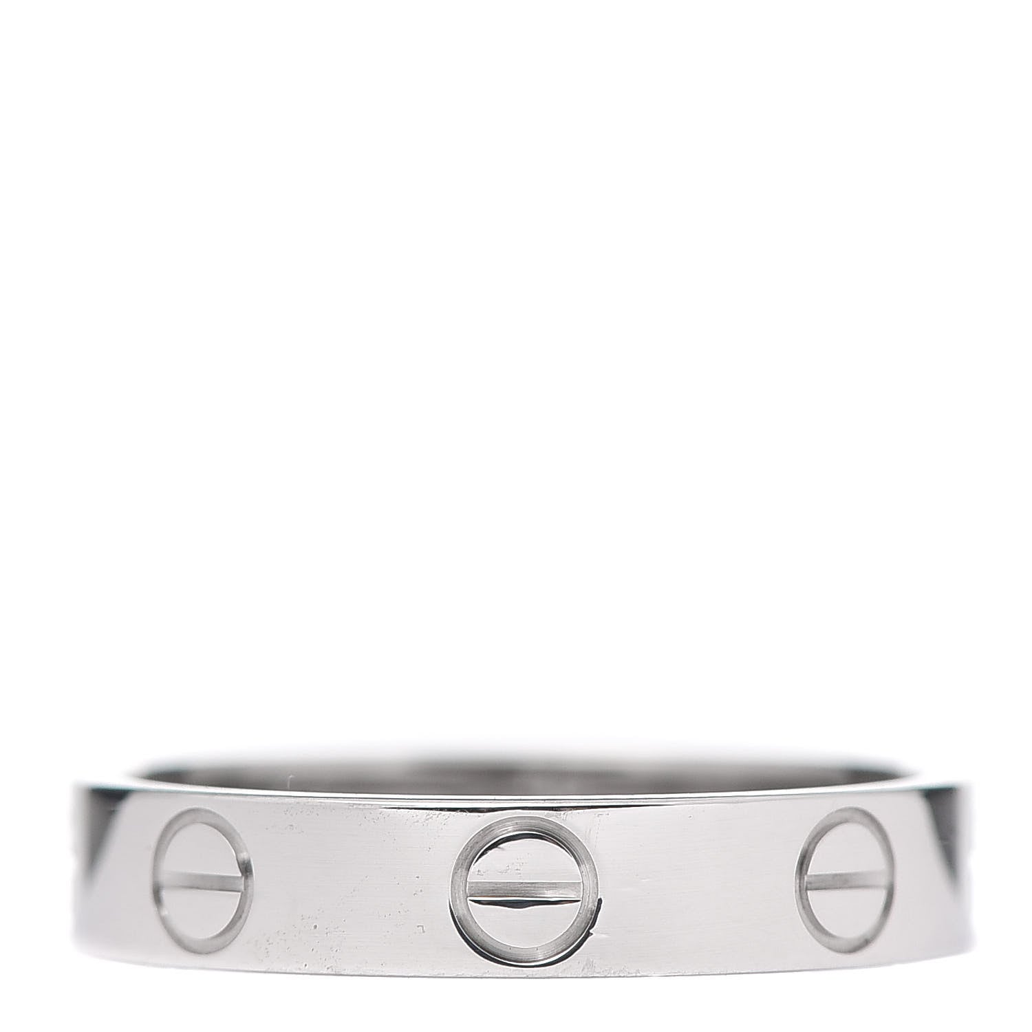 Cartier 18K White Gold 3.5mm LOVE Wedding Band Ring 50 5.25 1 of 4