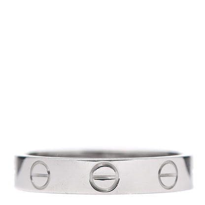 Cartier 18K White Gold 3.5mm LOVE Wedding Band Ring 50 5.25 1 of 4