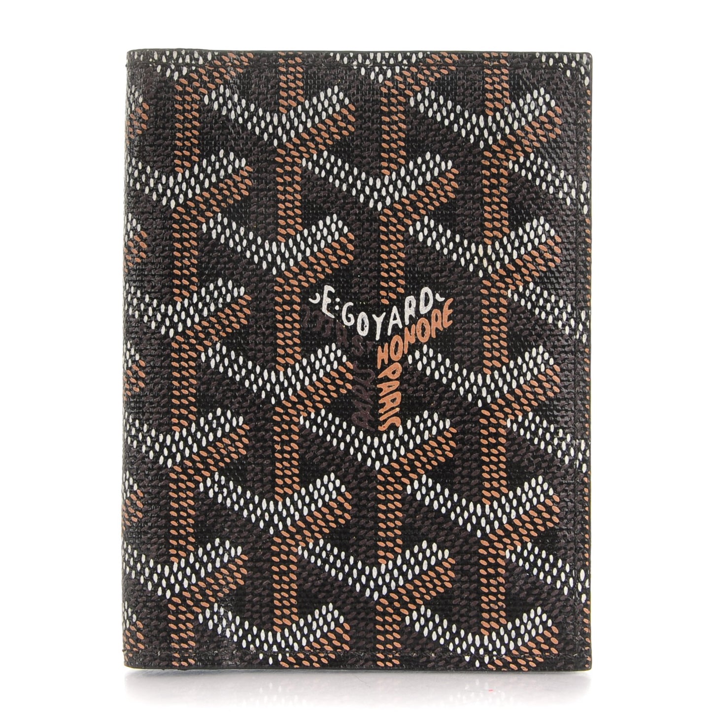 Goyardine Saint Marc Folding Card Case Black