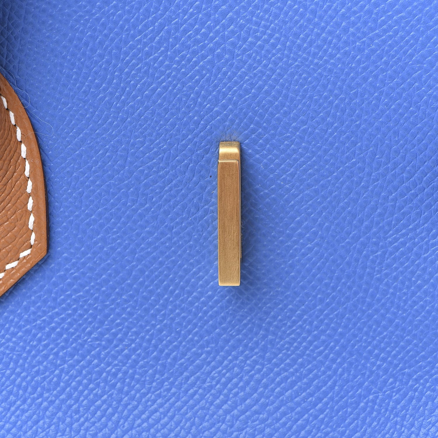 Hermes Epsom Horseshoe Birkin 35 Bleu Izmir Gold 24 of 31