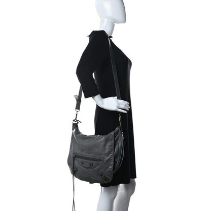 Balenciaga Agneau Classic Hardware Folk Messenger Anthracite 2 of 15