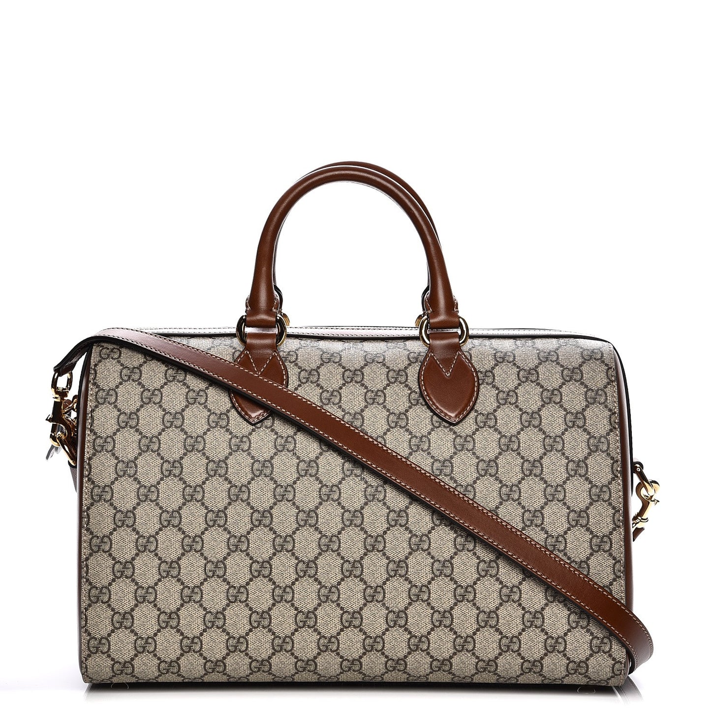 GG Supreme Monogram Medium Boston Beige Cuir