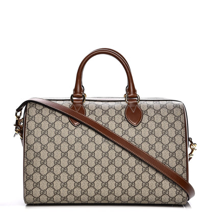 Gucci GG Supreme Monogram Medium Boston Beige Cuir 1 of 9