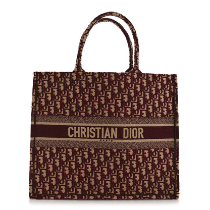 Christian Dior Oblique Large Book Tote Burgundy Multicolor 1 of 11