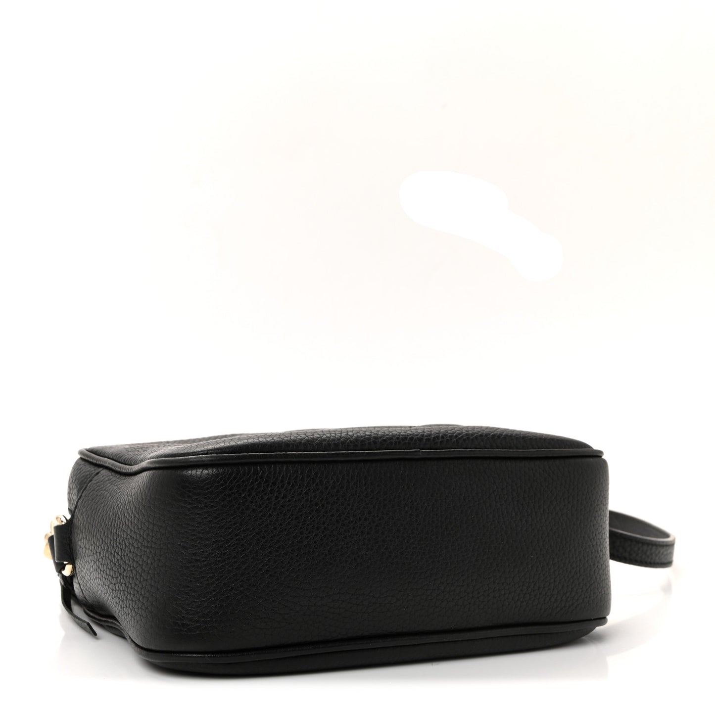 Pebbled Calfskin Small Soho Disco Bag Black