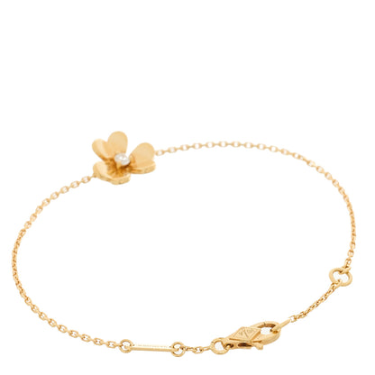 Van Cleef & Arpels 18K Yellow Gold Diamond Mini Frivole Bracelet 2 of 4