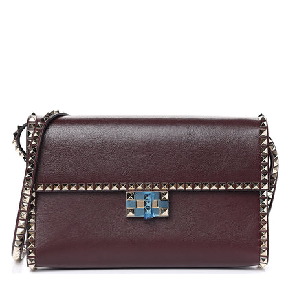 Valentino Garavani Vitello Rockstud No Limit Shoulder Bag Rubin 1 of 10