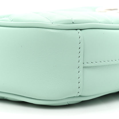 Gucci Calfskin Matelasse Mini GG Marmont Crossbody Bag Water Green 8 of 11