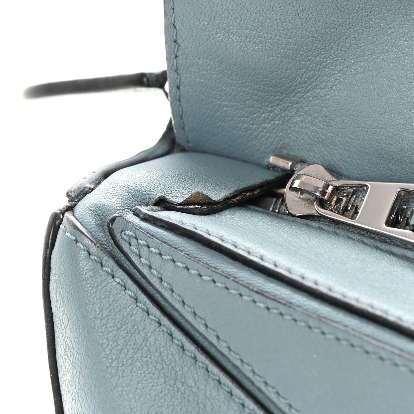 Calfskin Small Puzzle Bag Stone Blue