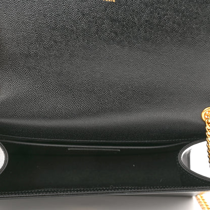 Saint Laurent Grain De Poudre Medium Classic Monogram Kate Satchel Black 5 of 11