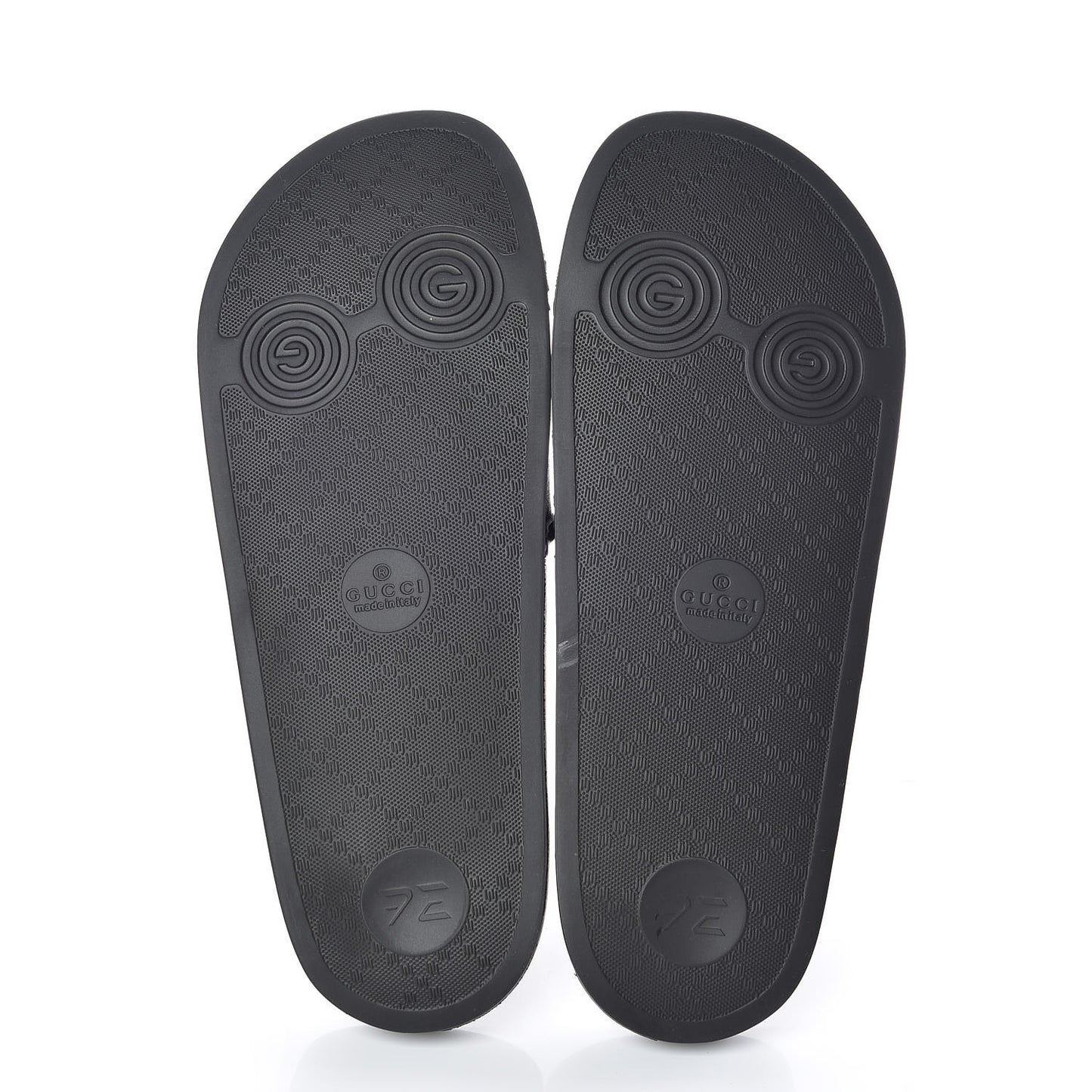 X SEGA Supreme Canvas GUCCY Stars Mens Slide Sandals 8 Black Gold