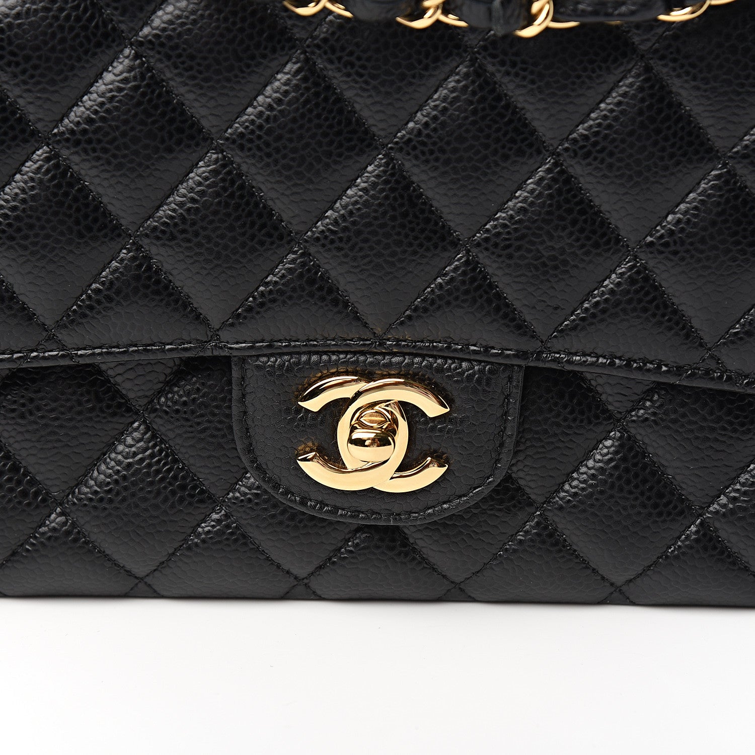 Chanel Caviar Quilted Medium Double Flap Black 9 of 10