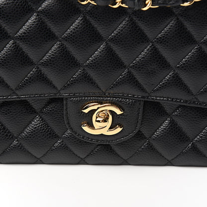 Chanel Caviar Quilted Medium Double Flap Black 9 of 10