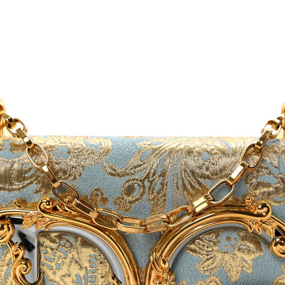 Dolce & Gabbana Brocade DG Girls Shoulder Bag Light Blue 7 of 9