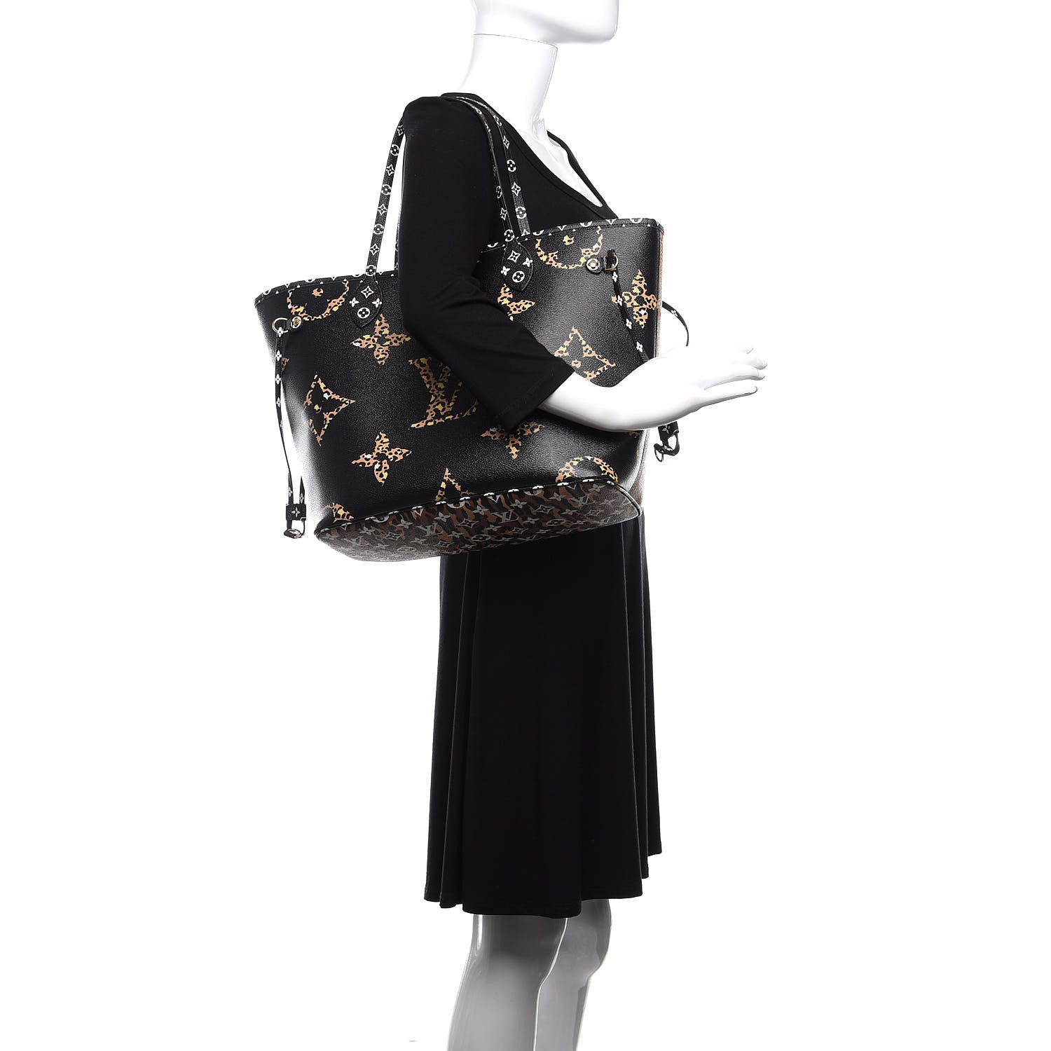 Louis Vuitton Monogram Giant Jungle Neverfull MM Black 2 of 11