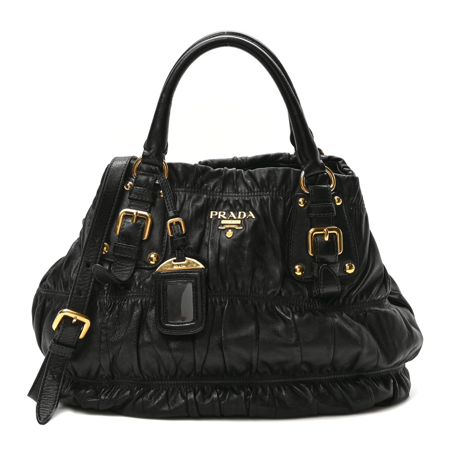 Nappa Gaufre Tote Black