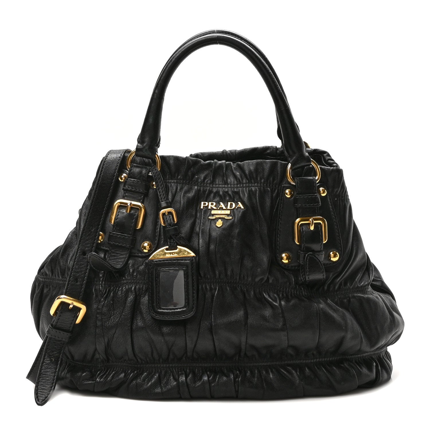 Prada Nappa Gaufre Tote Black 1 of 11