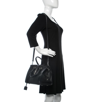 Saint Laurent Smooth Calfskin Small Monogram Cabas Black 2 of 10