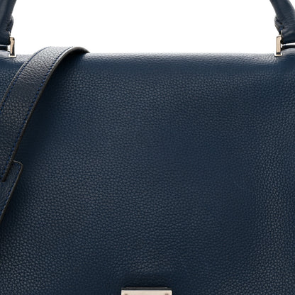 Celine Drummed Calfskin Suede Small Trapeze Indigo 7 of 10