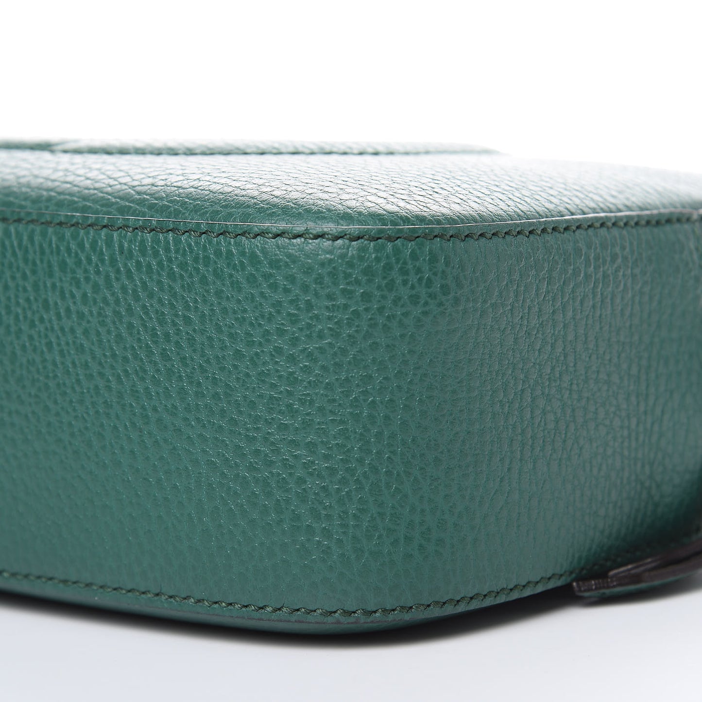 Pebbled Calfskin Small Soho Disco Bag Emerald Green