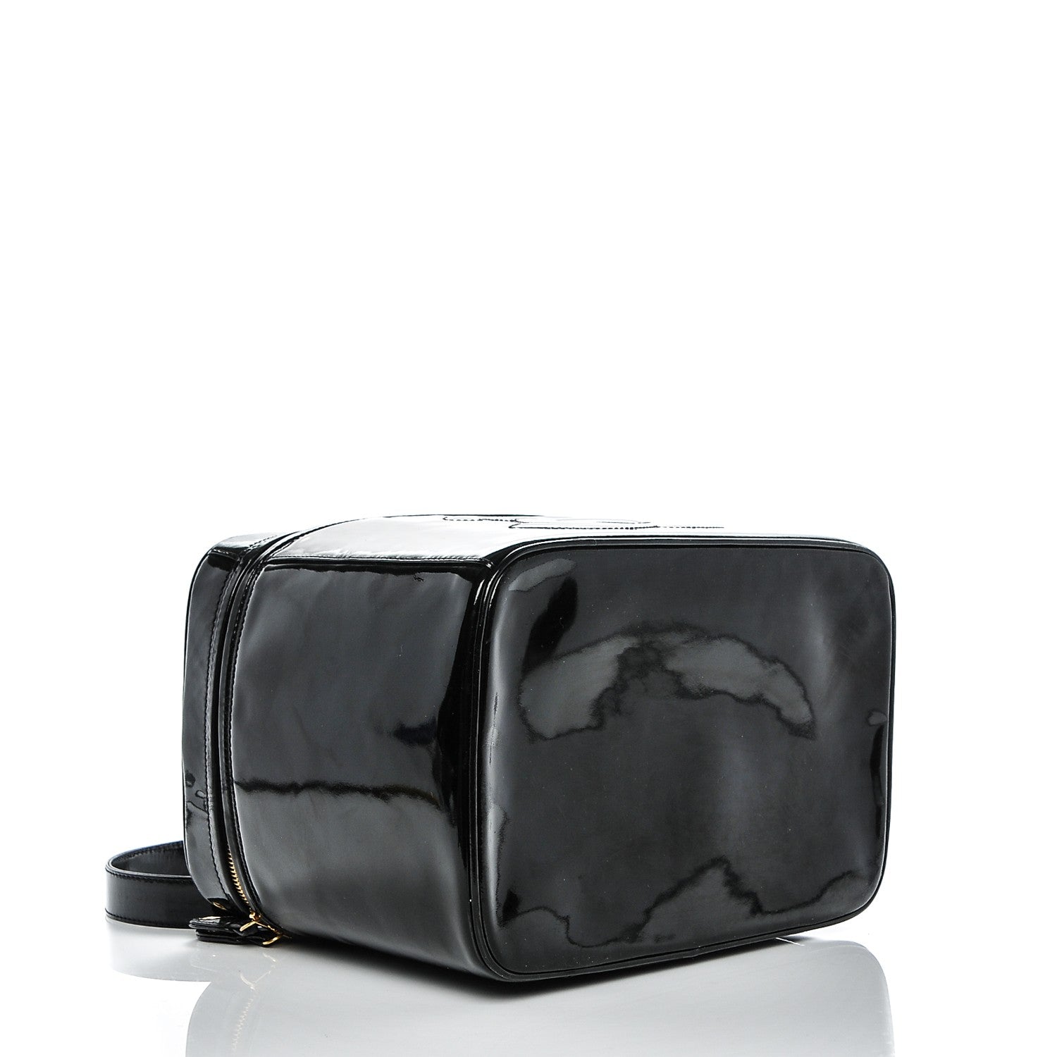 Chanel Patent Vanity Cosmetic Case Black 4 of 8