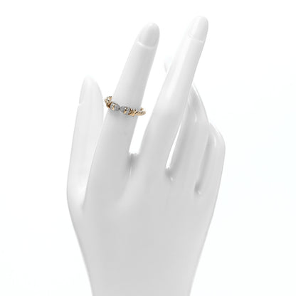 David Yurman Sterling Silver 18K Yellow Gold Diamond Petite Helena Open Ring 2 of 4