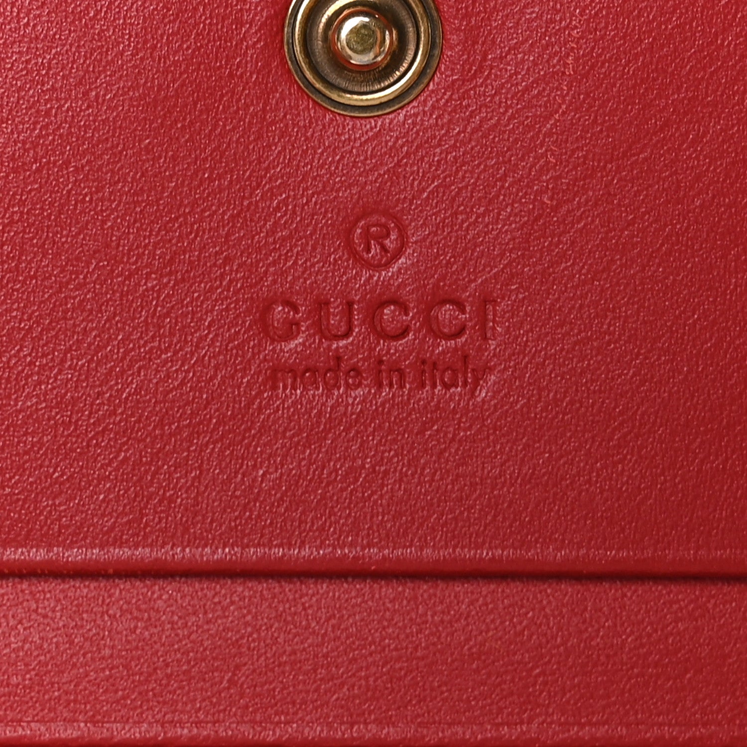 Gucci GG Supreme Monogram Cherry Embellished Card Case Wallet Hibiscus Red 8 of 8