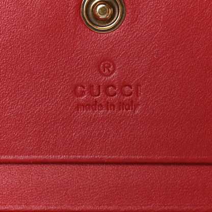 Gucci GG Supreme Monogram Cherry Embellished Card Case Wallet Hibiscus Red 8 of 8