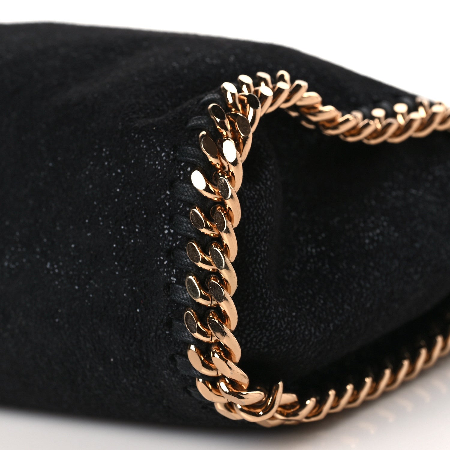 Stella McCartney Shaggy Deer Mini Falabella Fold Over Tote Black 9 of 9