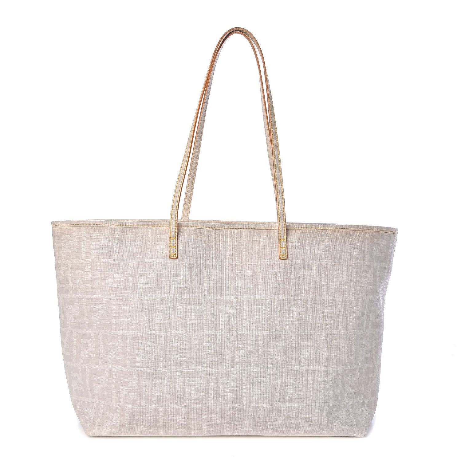 Fendi Zucca Spalmati Medium Roll Tote Bianco 1 of 9