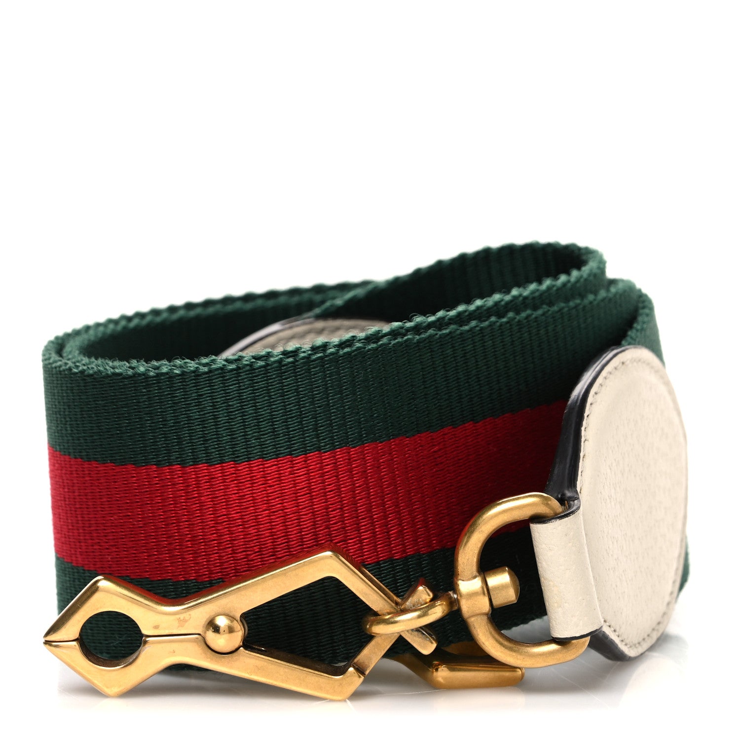 Gucci Canvas Web Shoulder Strap Green Red White 1 of 3