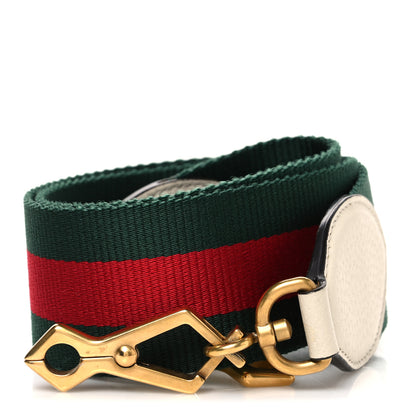 Gucci Canvas Web Shoulder Strap Green Red White 1 of 3