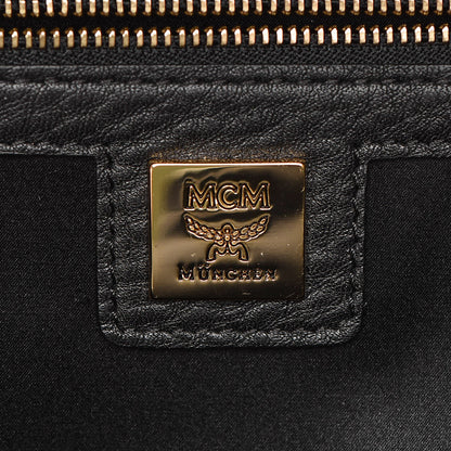 MCM Grainy Lambskin Crystal Studded Medium Stark Backpack Black 7 of 13