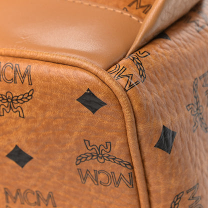 MCM Visetos Crown Stud Medium Stark Backpack Cognac 10 of 13