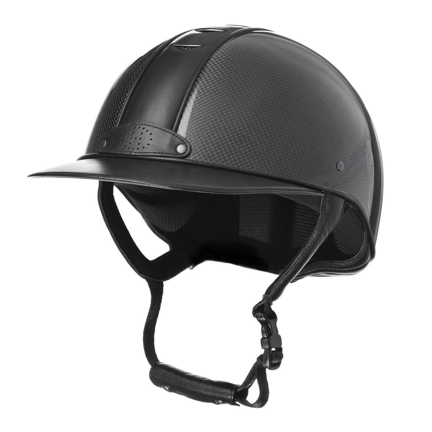 Carbon Fiber Equestrian Riding Helmet 60 Black