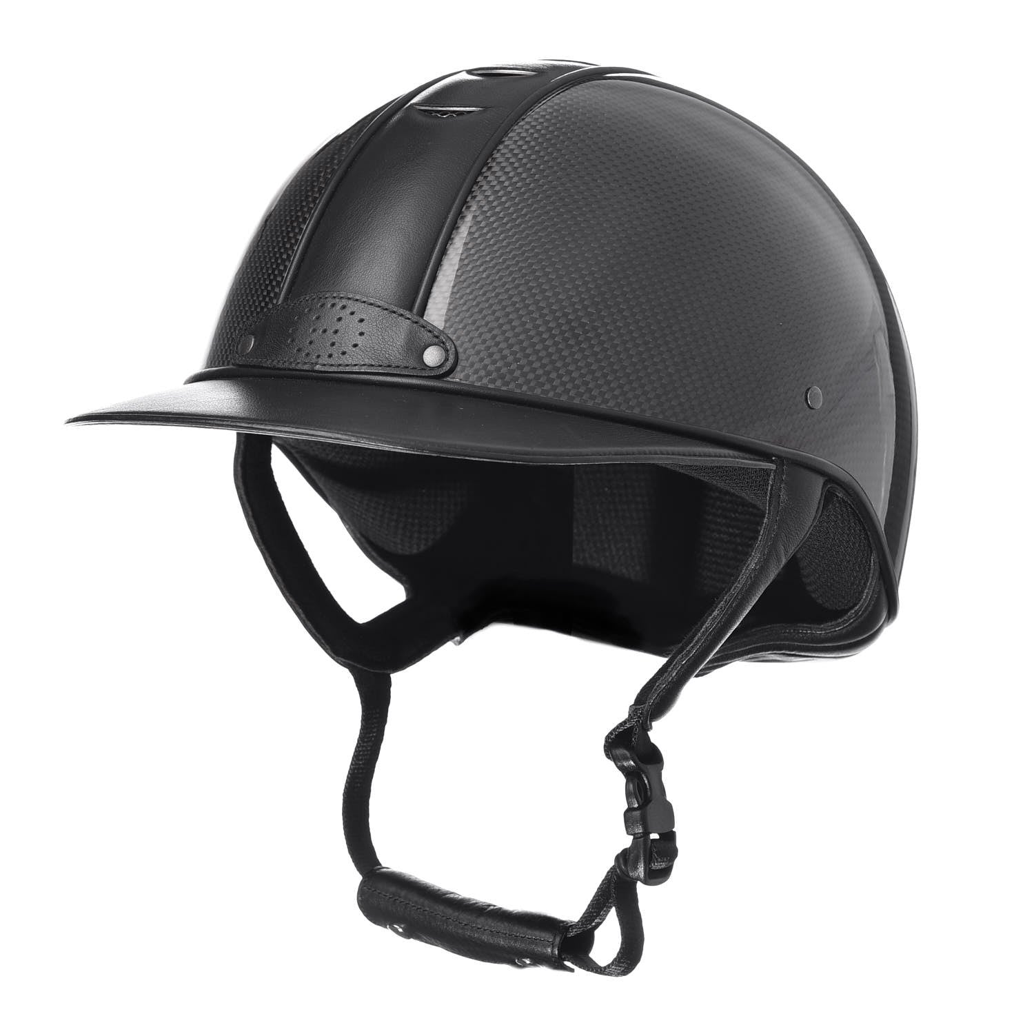 Hermes Carbon Fiber Equestrian Riding Helmet 60 Black 1 of 6