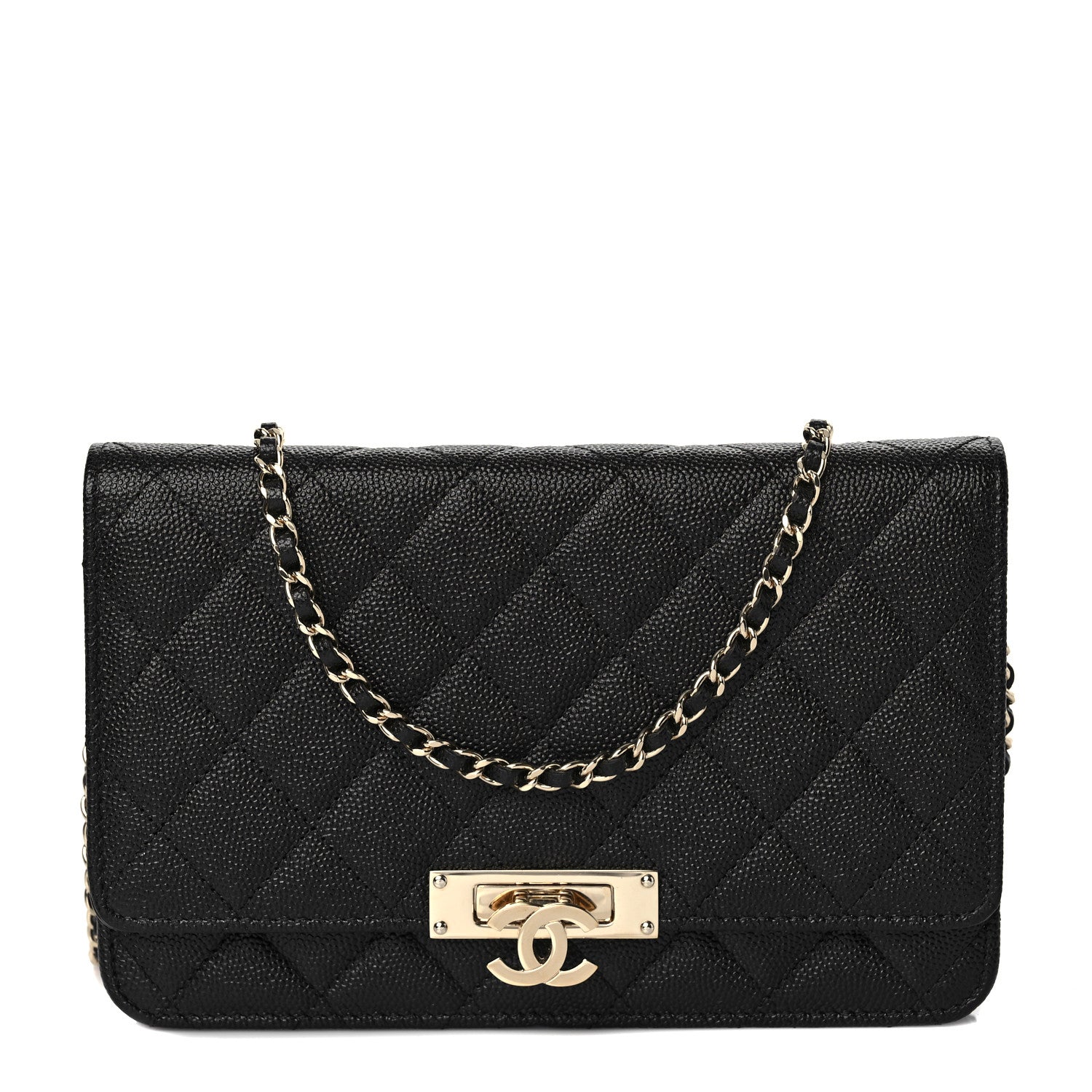 Chanel Caviar Quilted Golden Class Wallet On Chain WOC Black 1 of 10